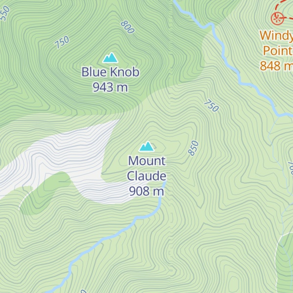 Map of Mount Claude