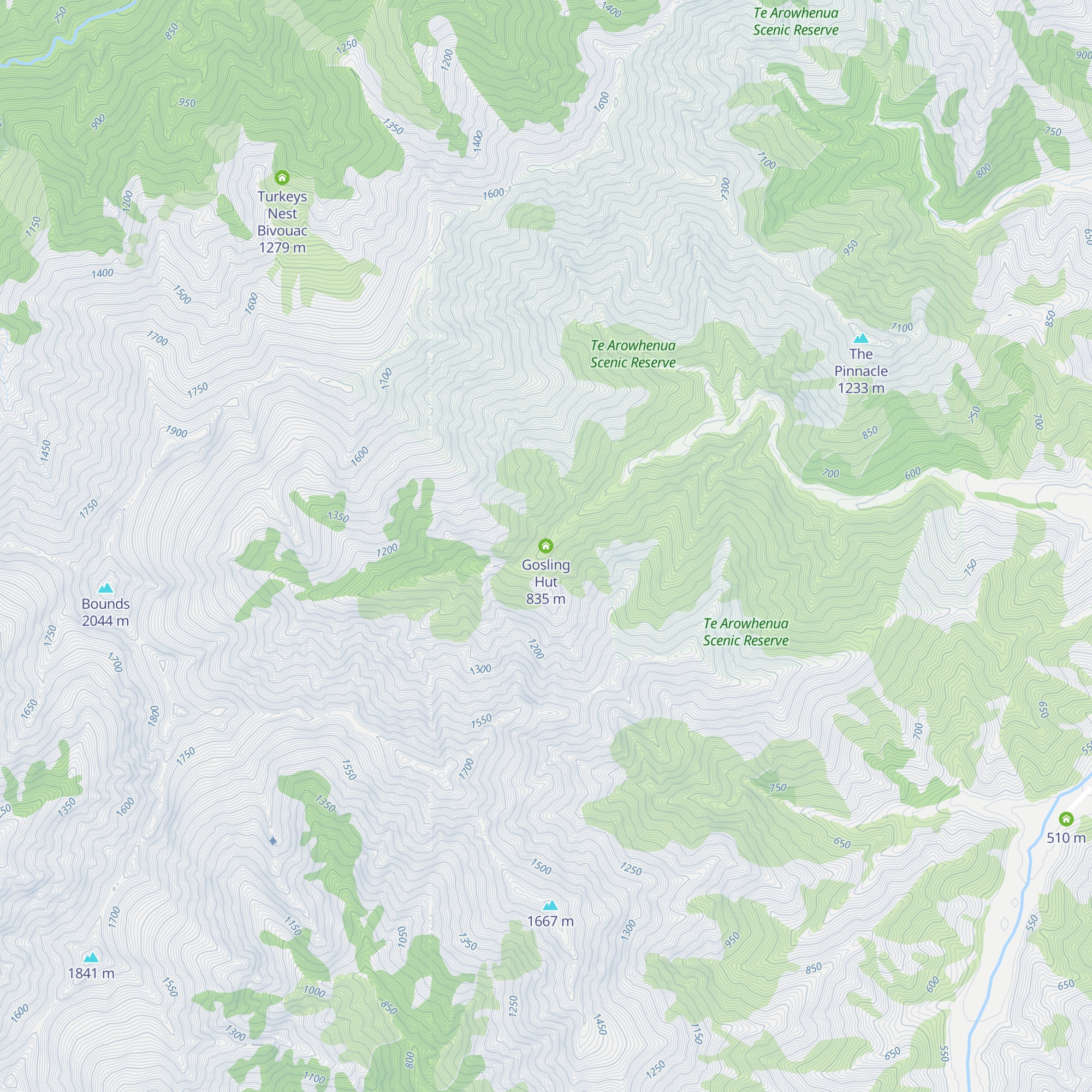 Gosling Hut map