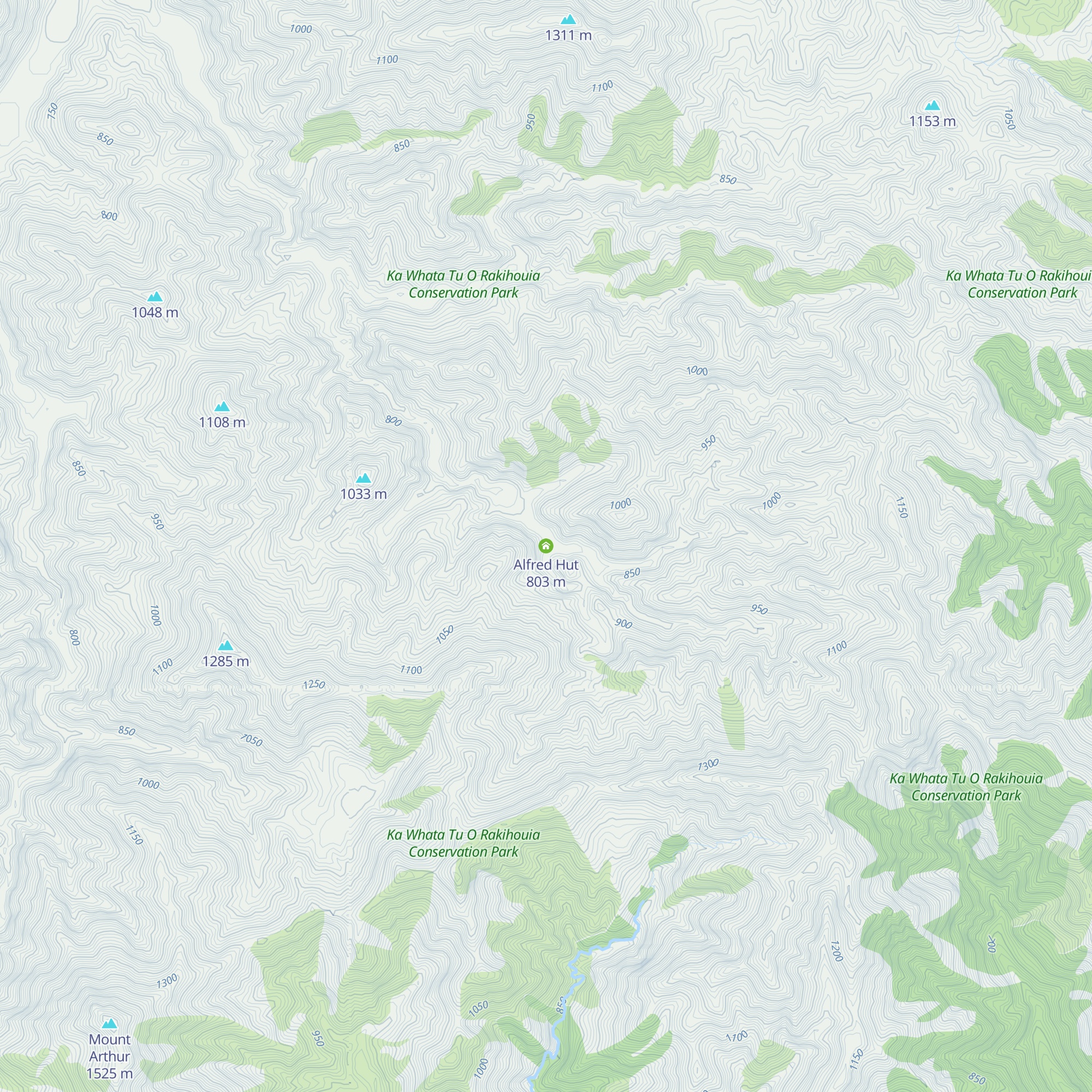Alfred Hut map