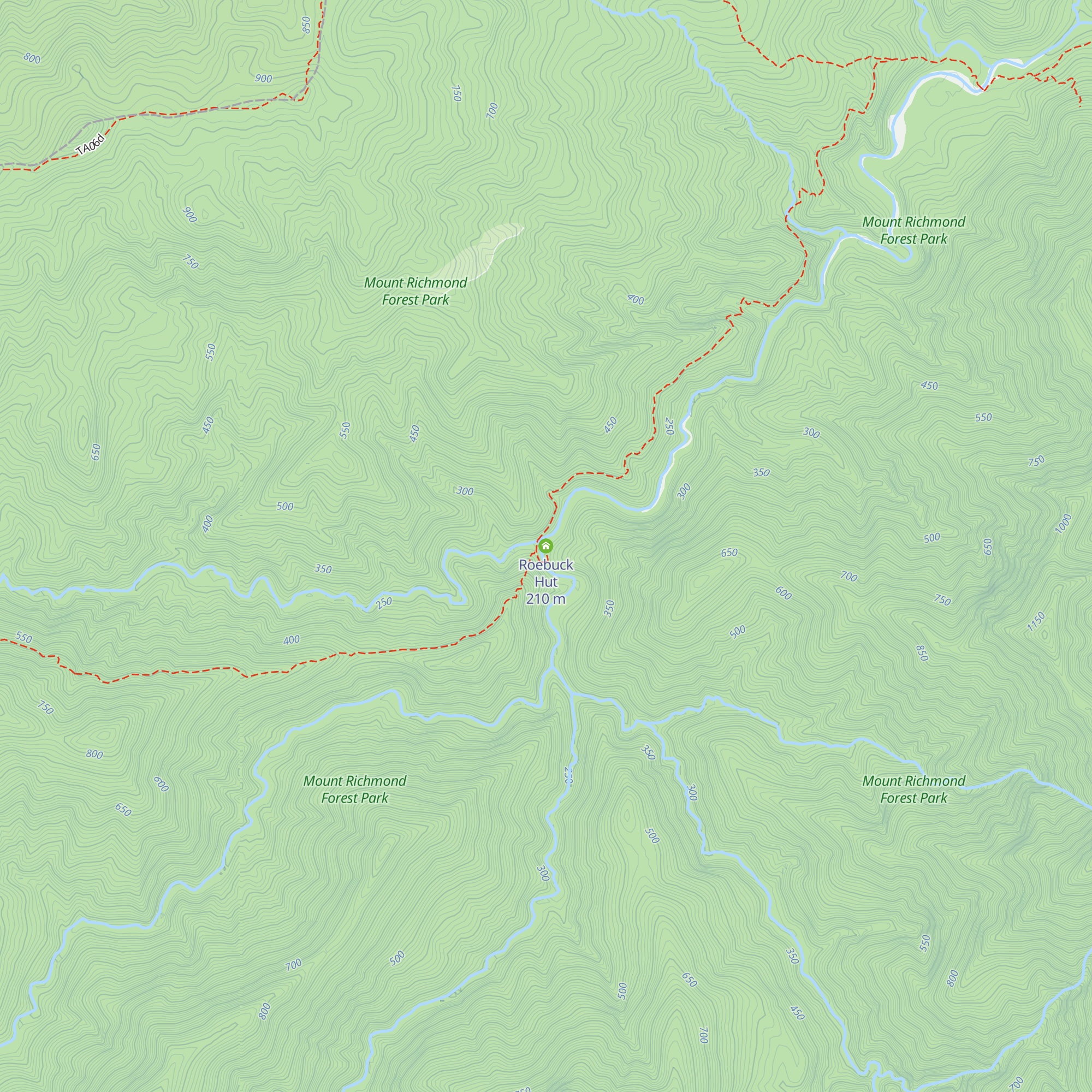 Roebuck Hut map