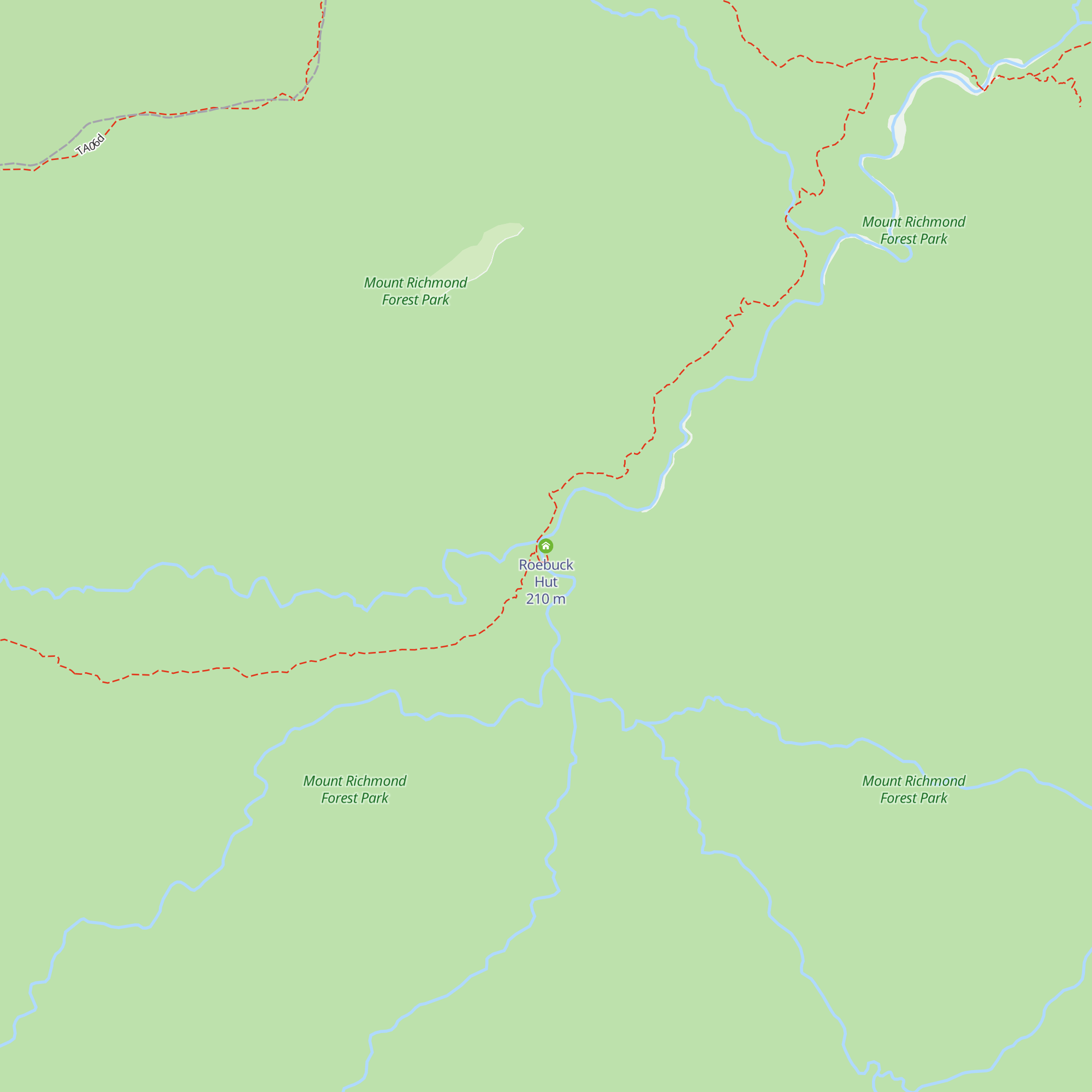 Roebuck Hut map