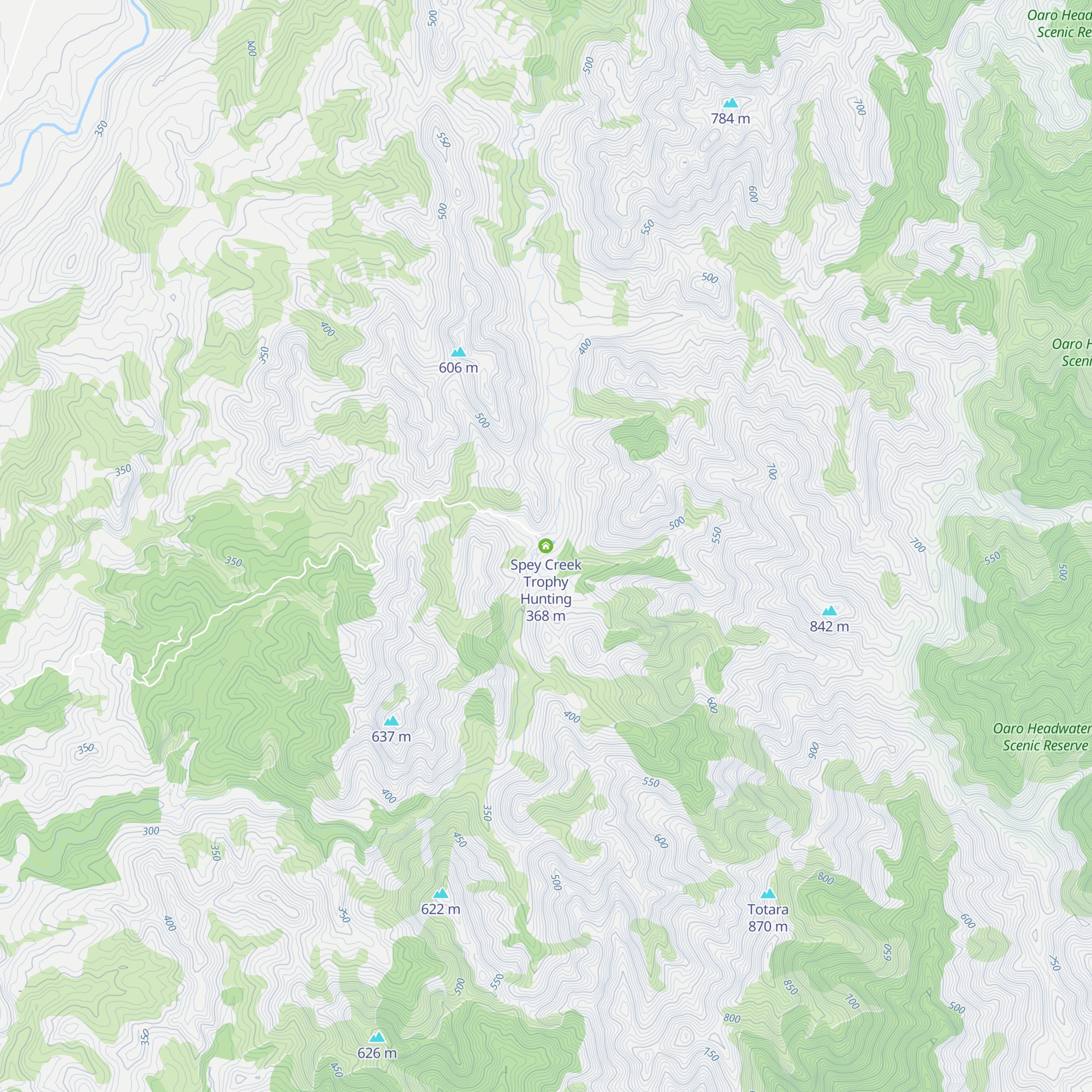 Spey Creek Trophy Hunting map