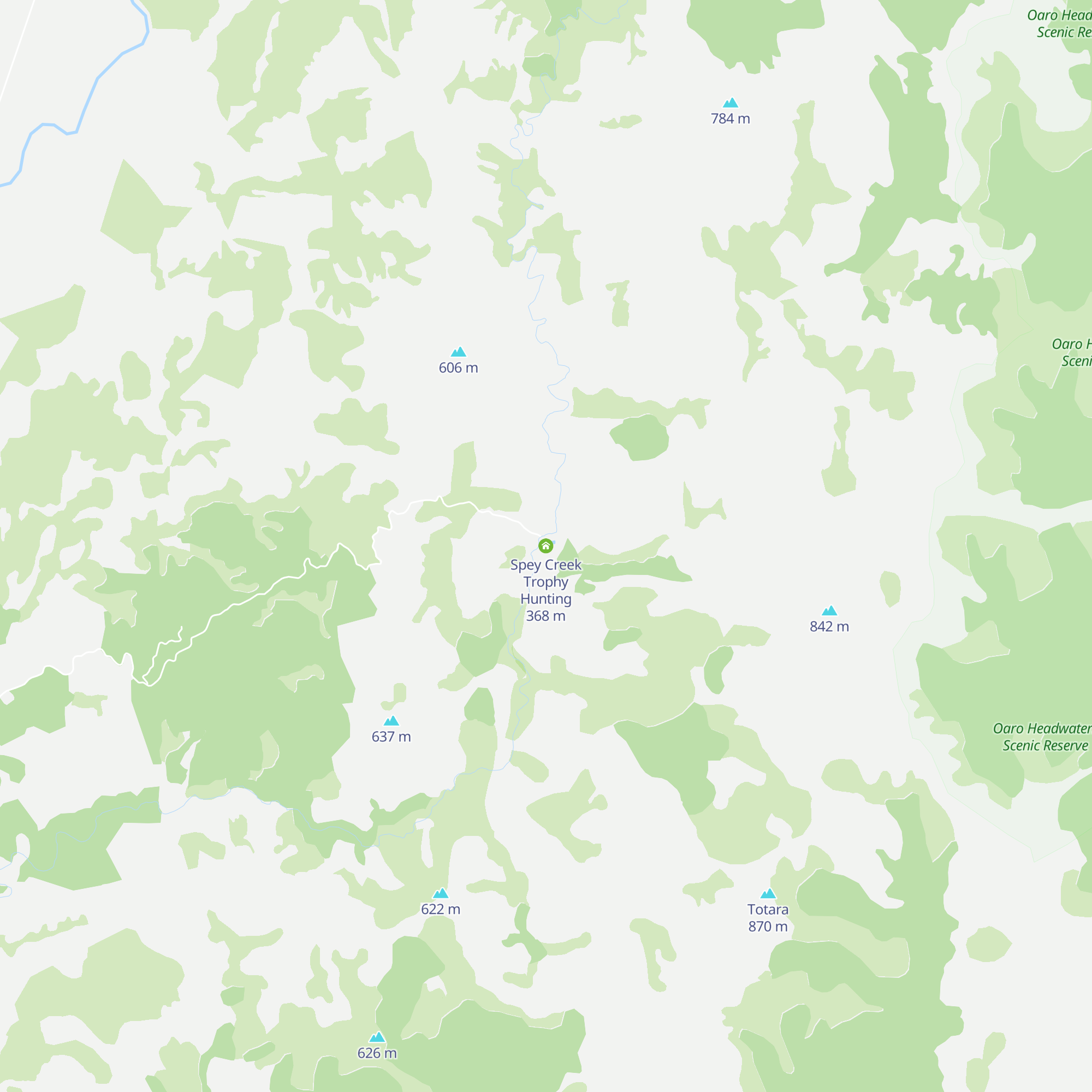 Spey Creek Trophy Hunting map