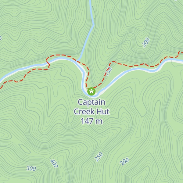 Map of Captain Creek Hut