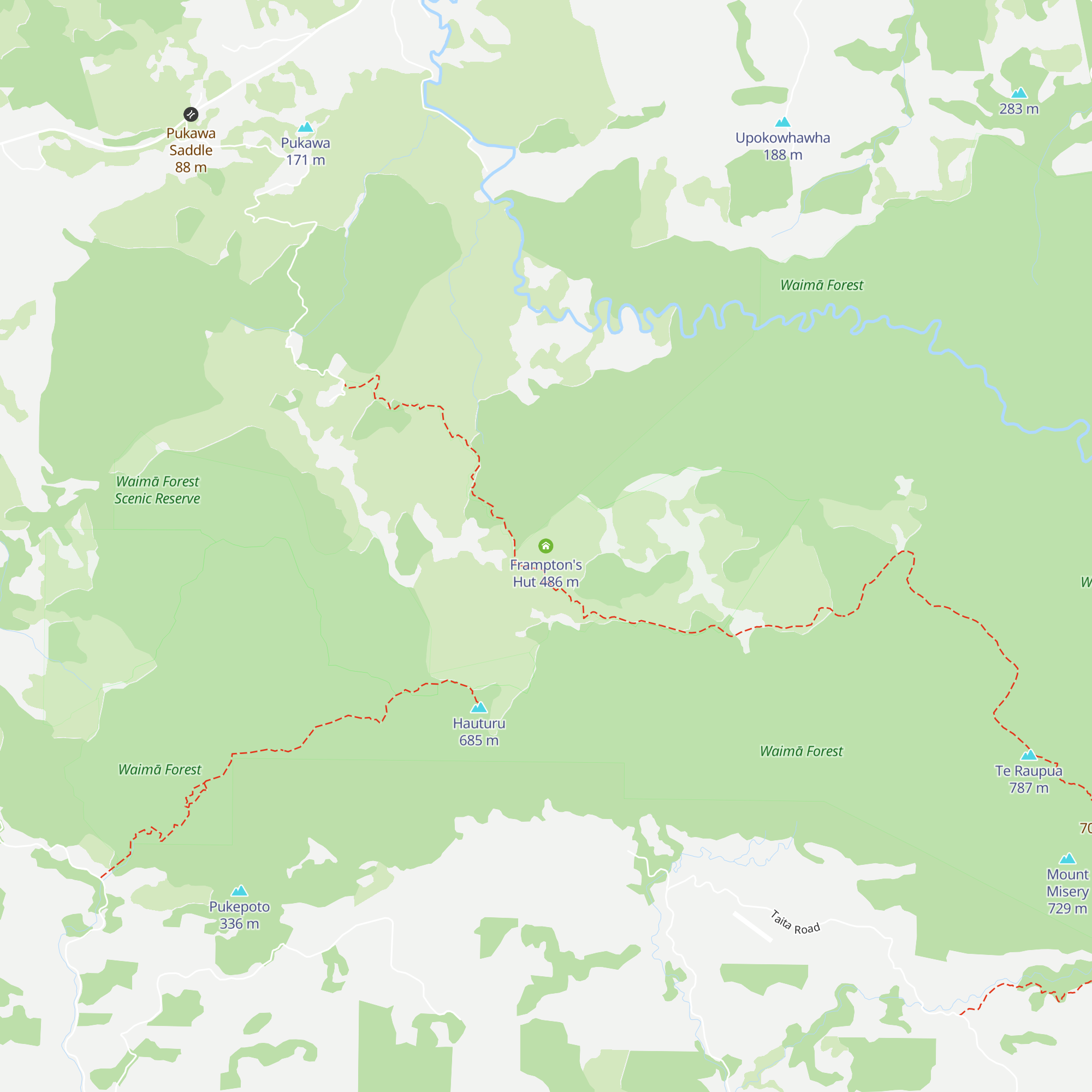 Frampton's Hut map