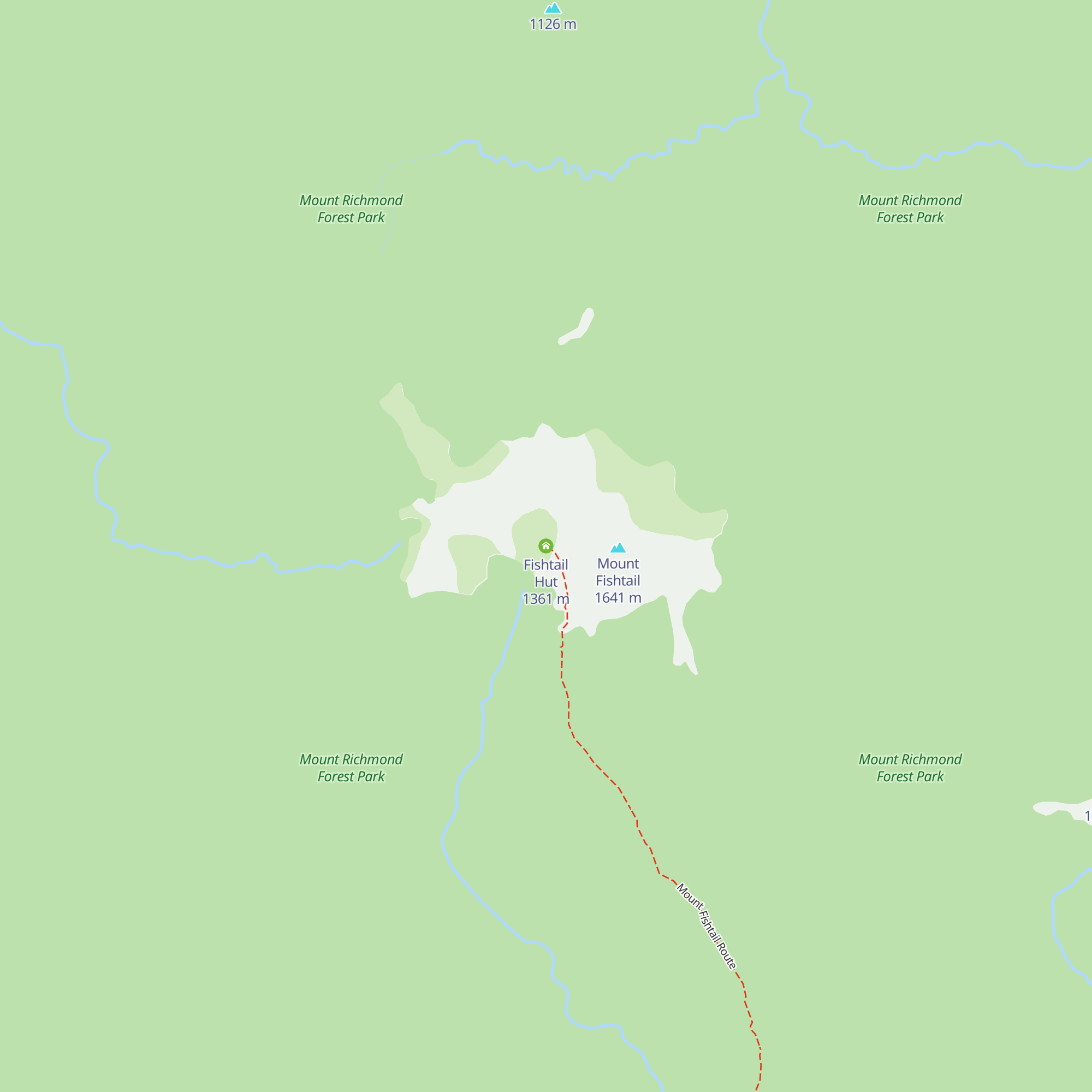 Fishtail Hut map