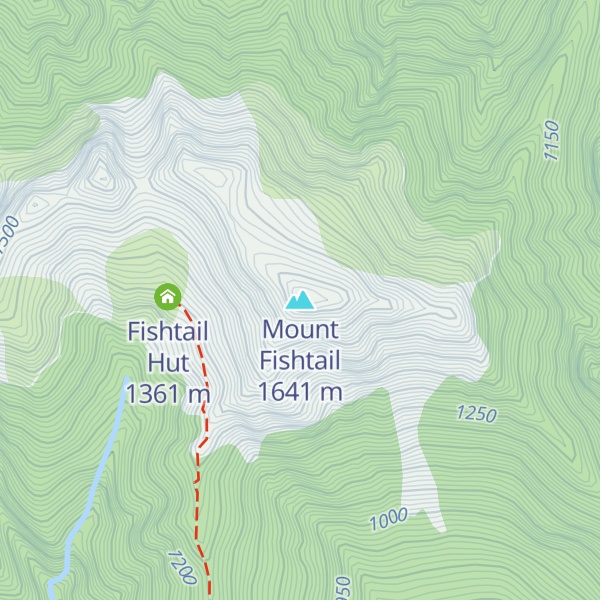 Map of Mount Fishtail