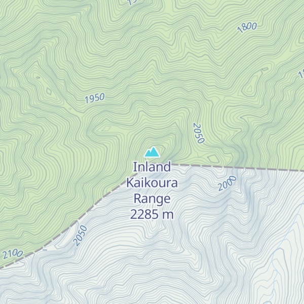 Map of Inland Kaikoura Range