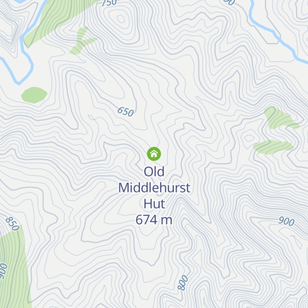 Map of Old Middlehurst Hut