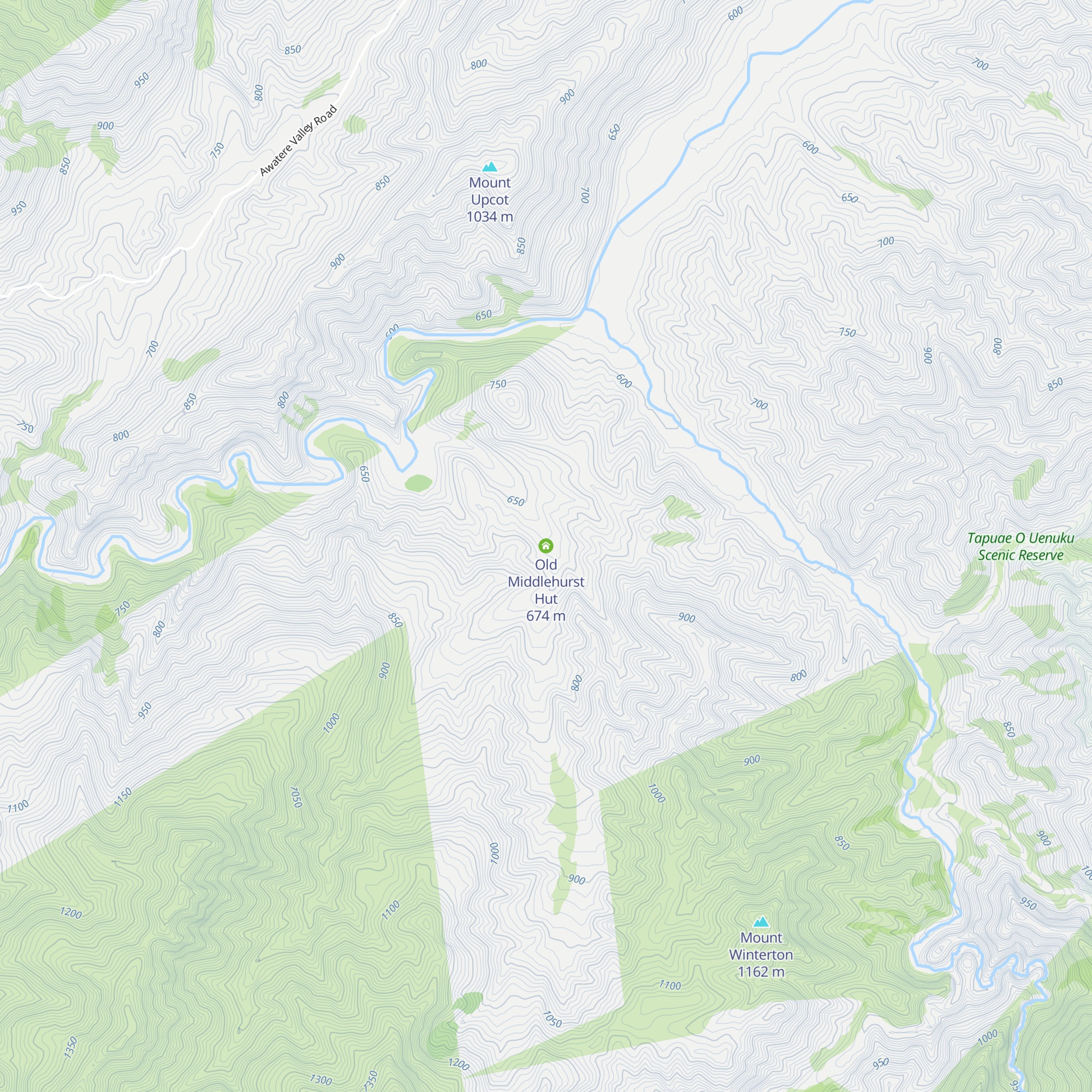 Old Middlehurst Hut map