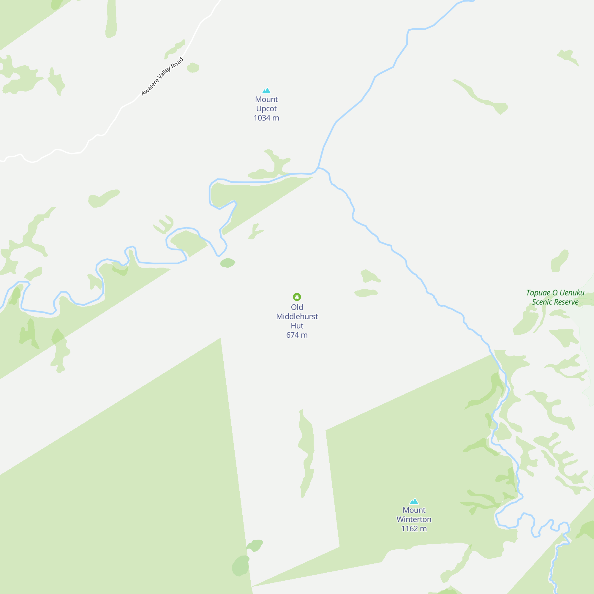 Old Middlehurst Hut map