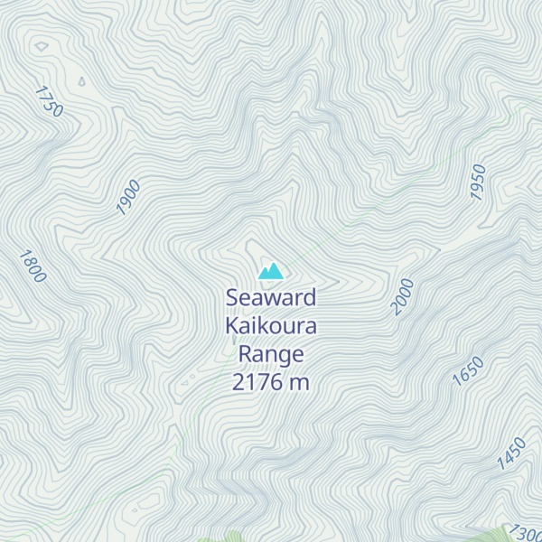 Map of Seaward Kaikoura Range
