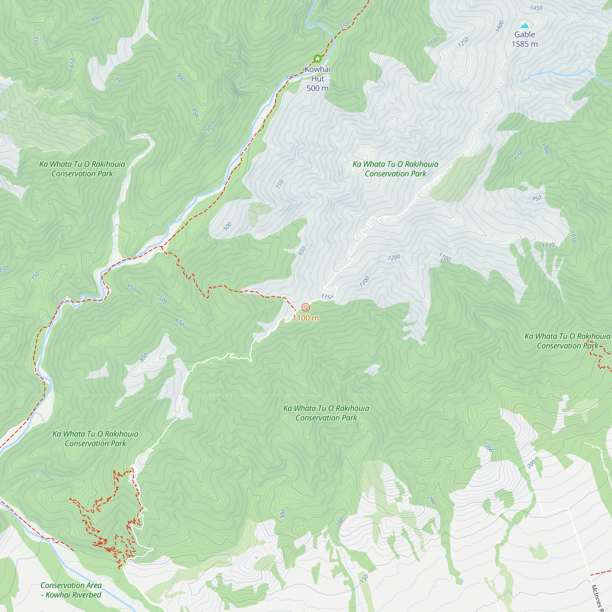 Mt Fyffe Hut map
