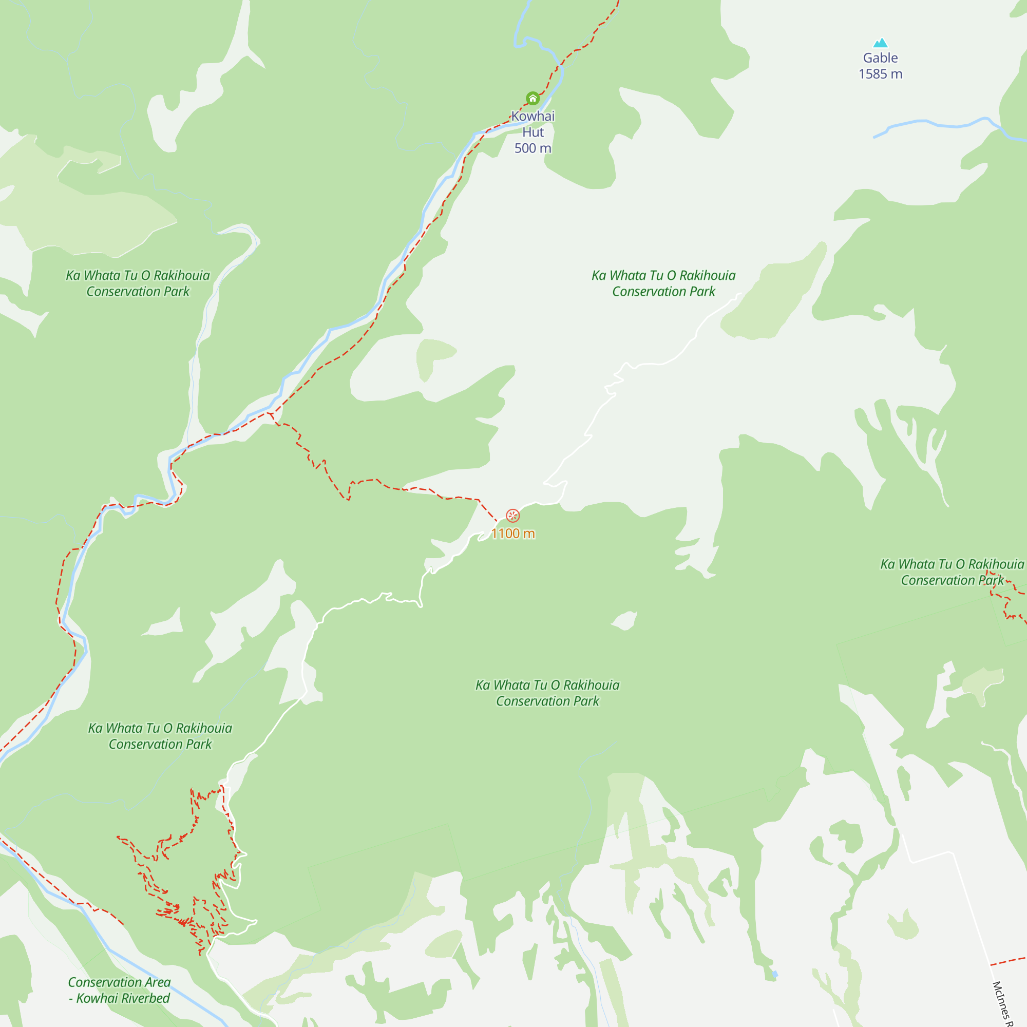Mt Fyffe Hut map