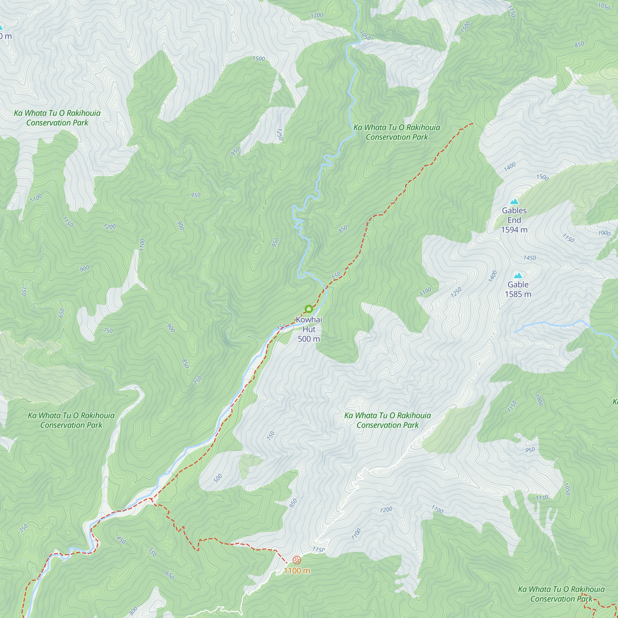 Kowhai Hut map