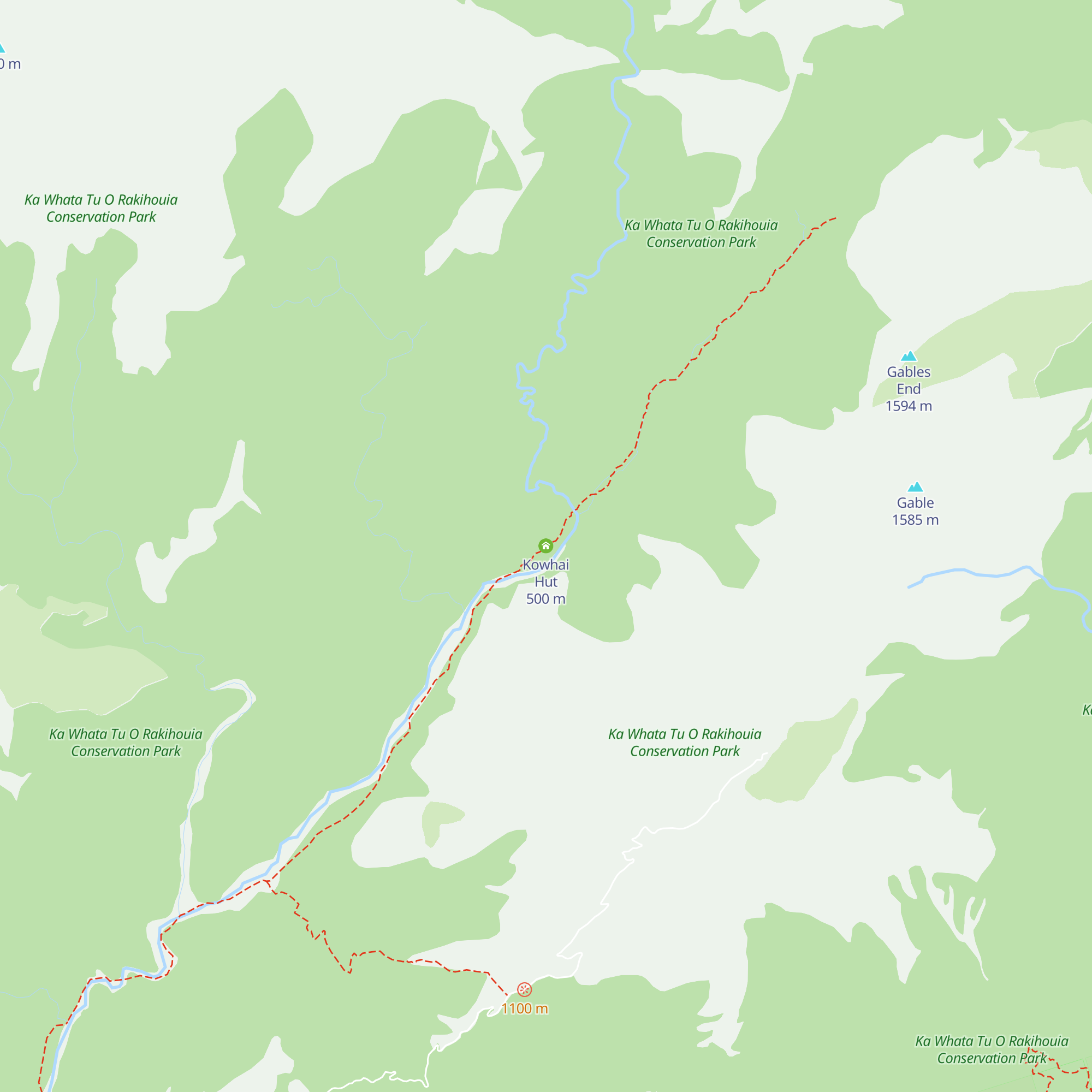 Kowhai Hut map