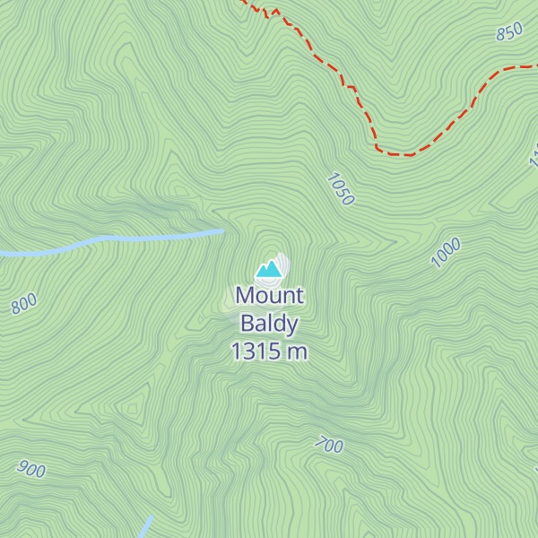 Map of Mount Baldy
