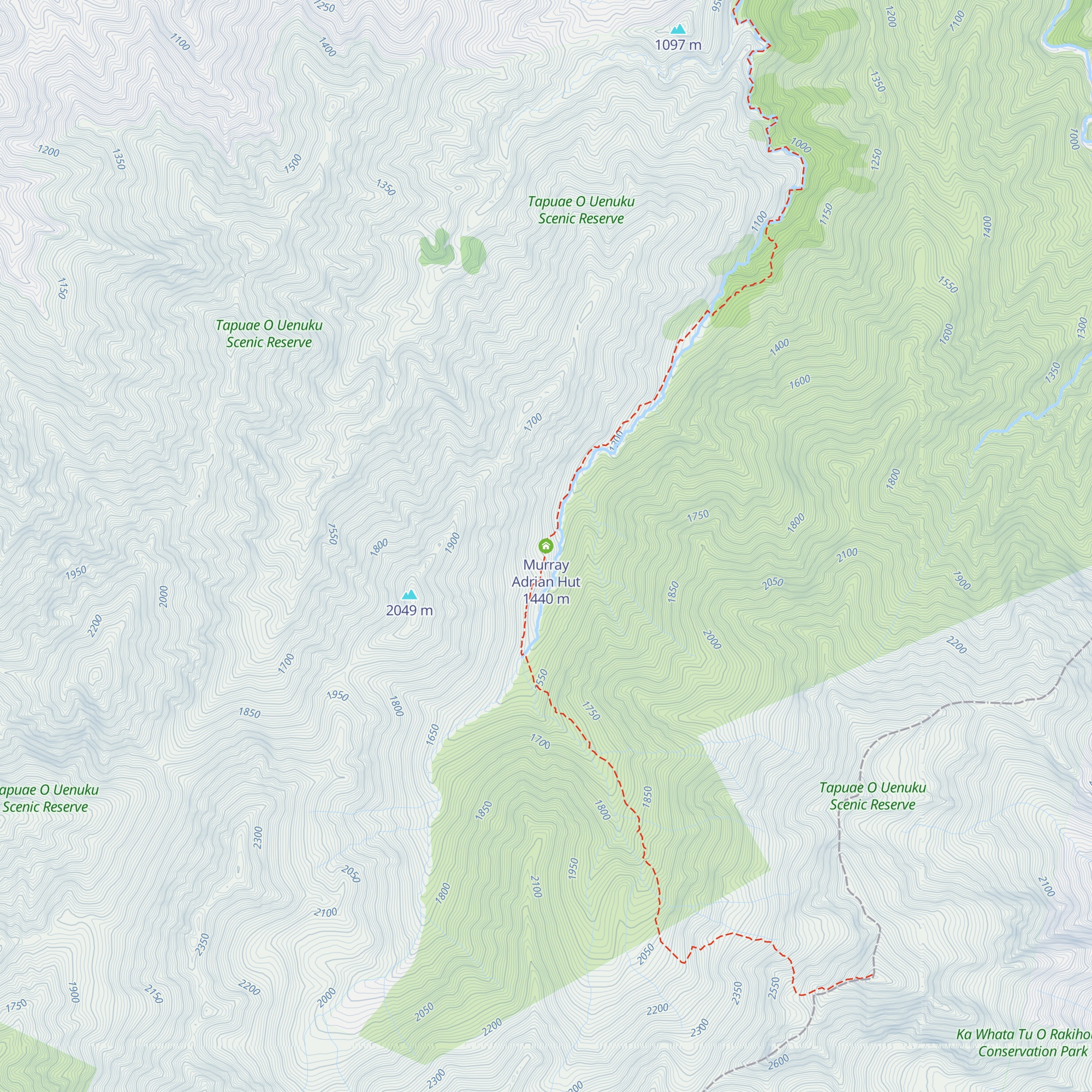 Murray Adrian Hut map