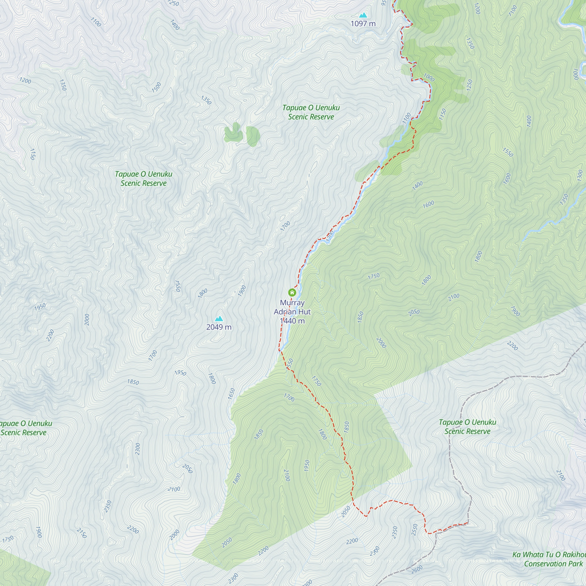 Tararua Hut map