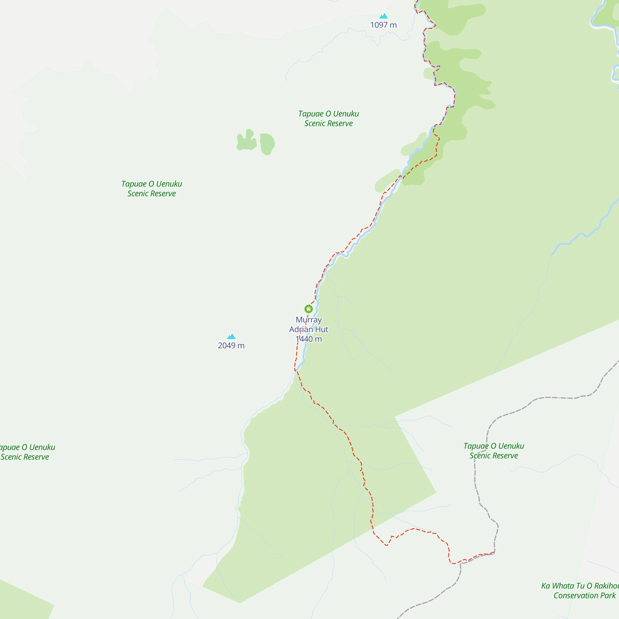 Tararua Hut map
