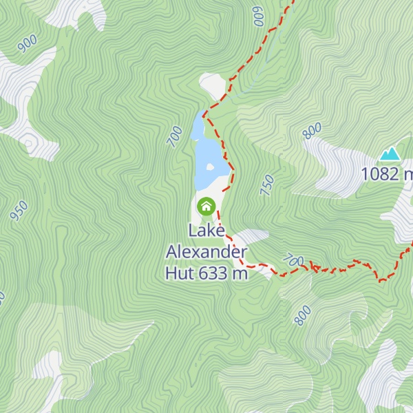 Map of Lake Alexander Hut