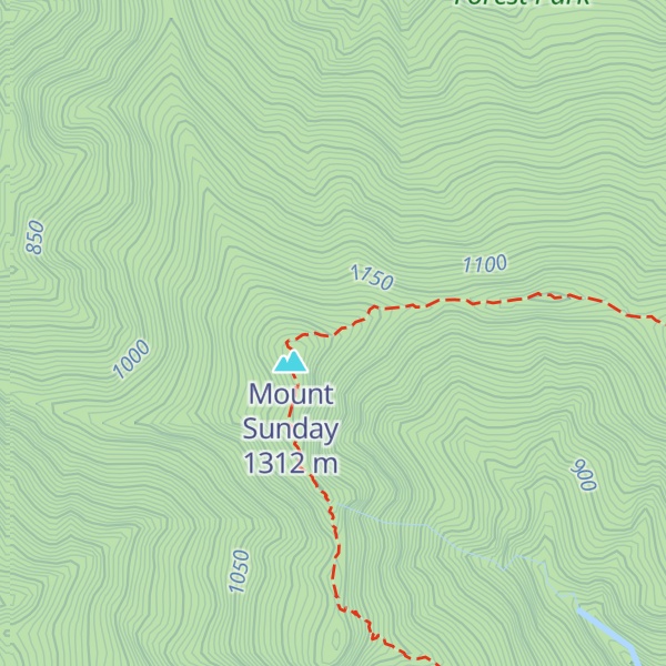 Map of Mt Sunday Bivouac