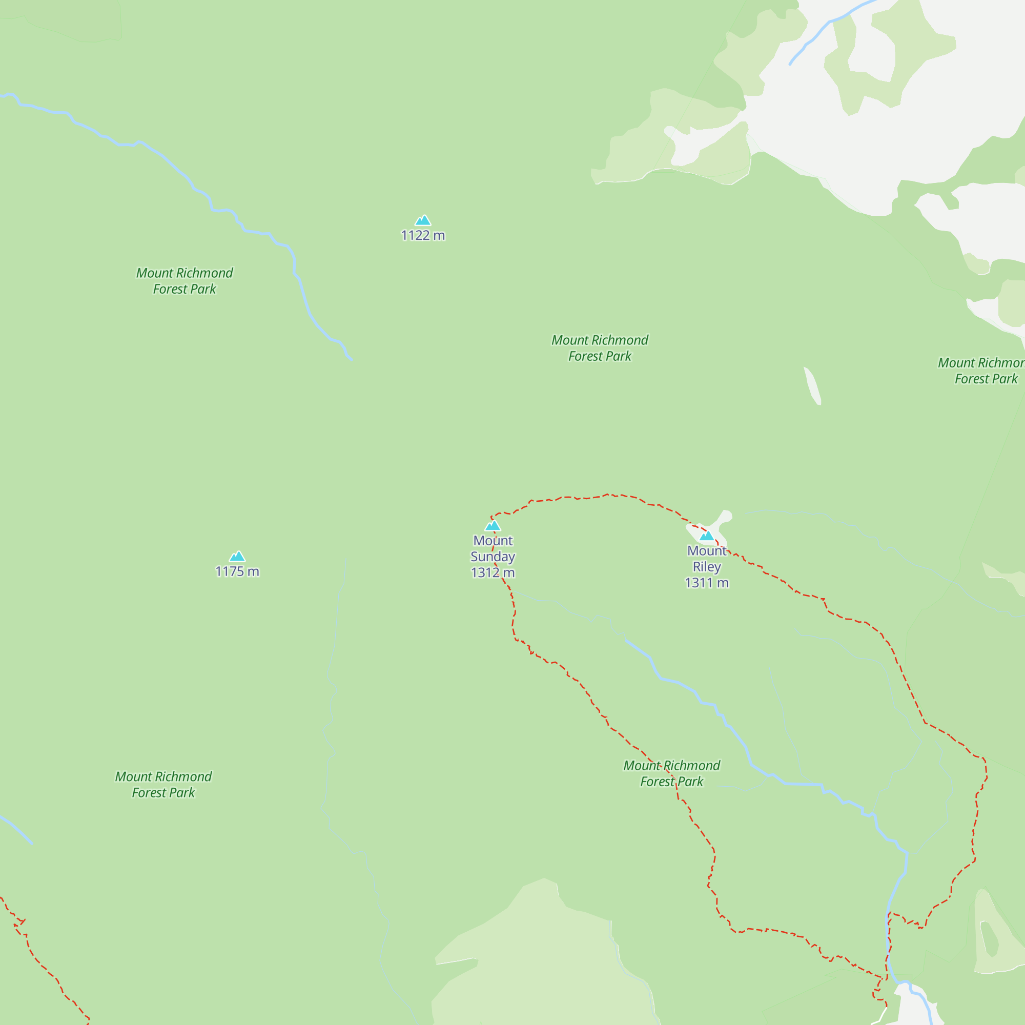 Mt Sunday Bivouac map