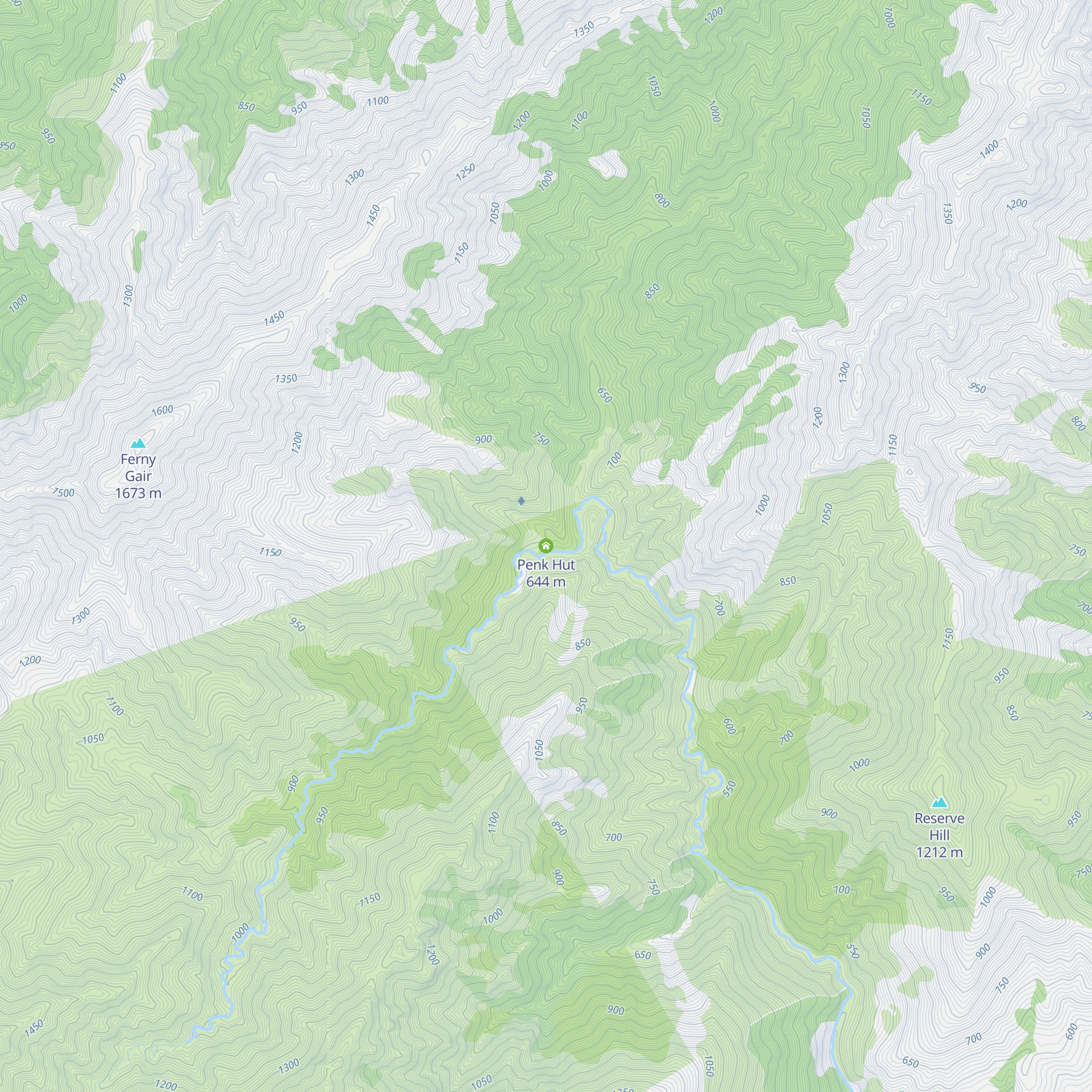 Penk Hut map