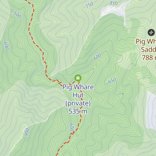 Map of Pig Whare Hut (private)