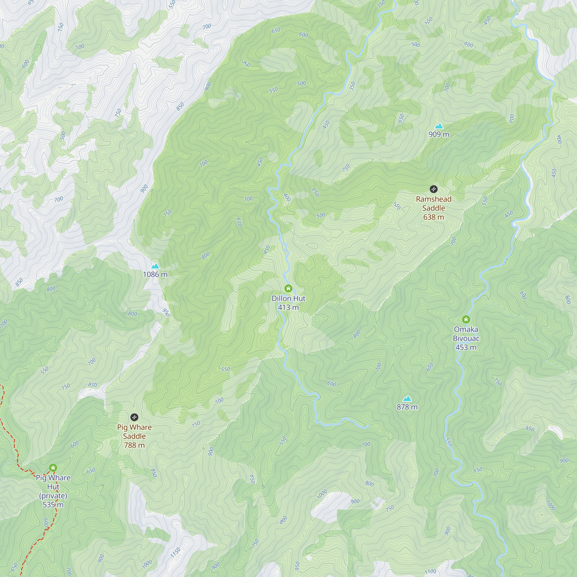 Dillon Hut map