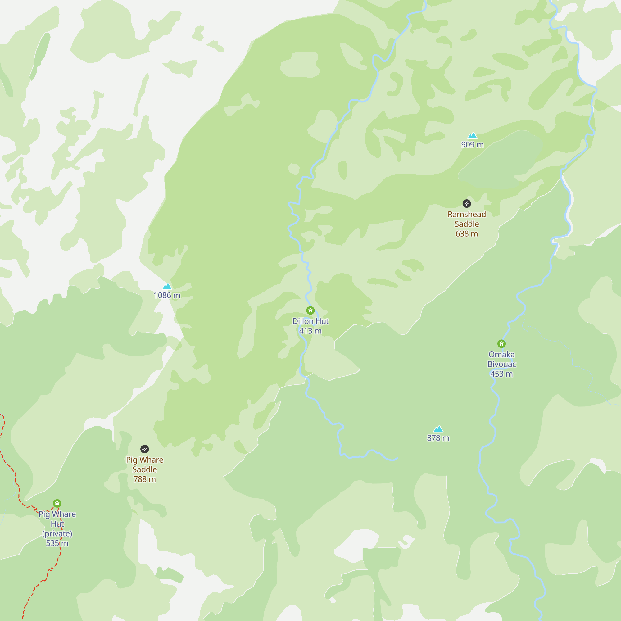 Dillon Hut map