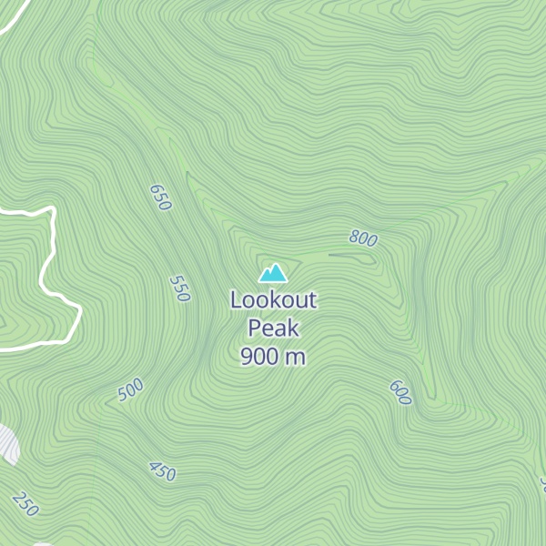 Map of Lookout Peak