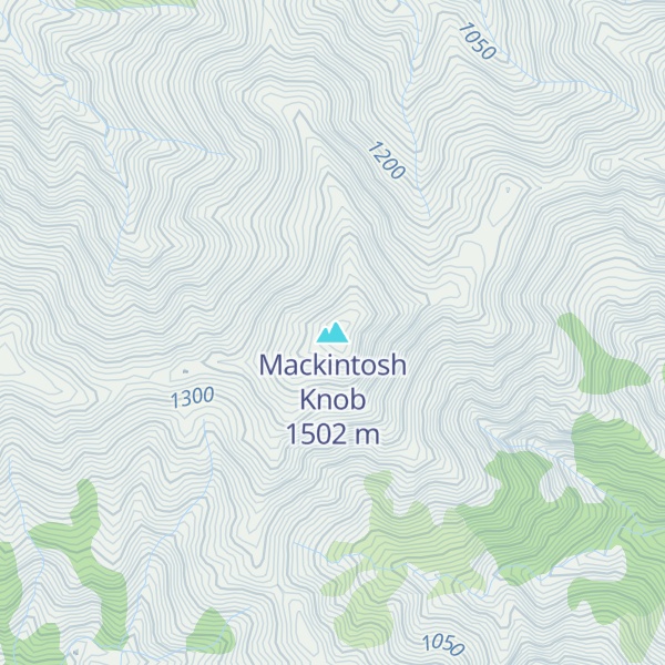 Map of Mackintosh Knob