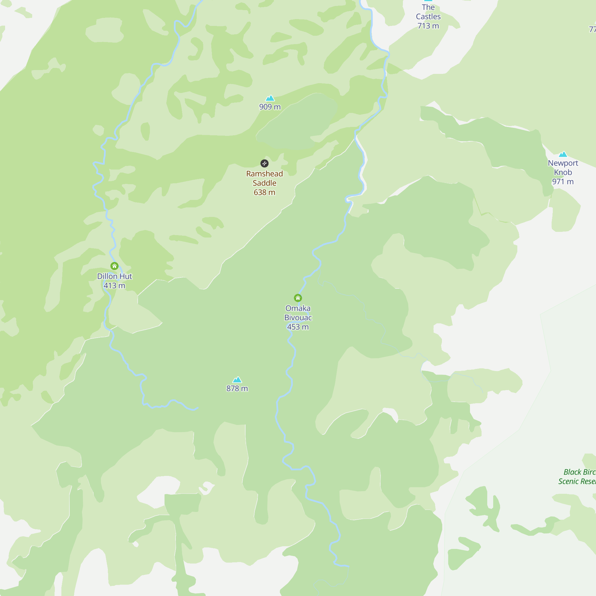 Omaka Bivouac map