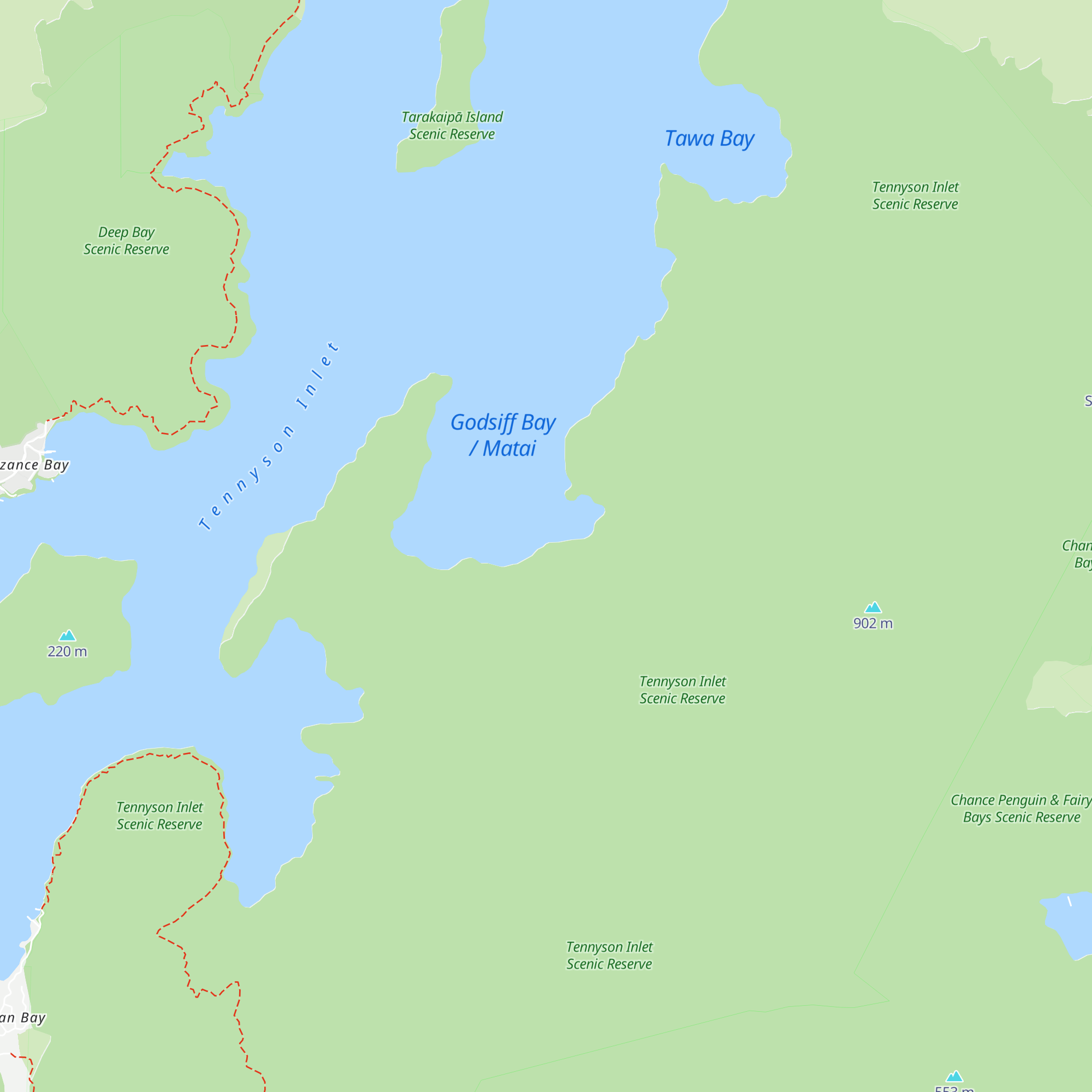 Matai Bay Hut map