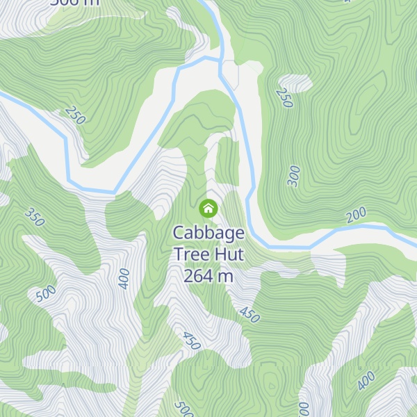 Map of Cabbage Tree Hut