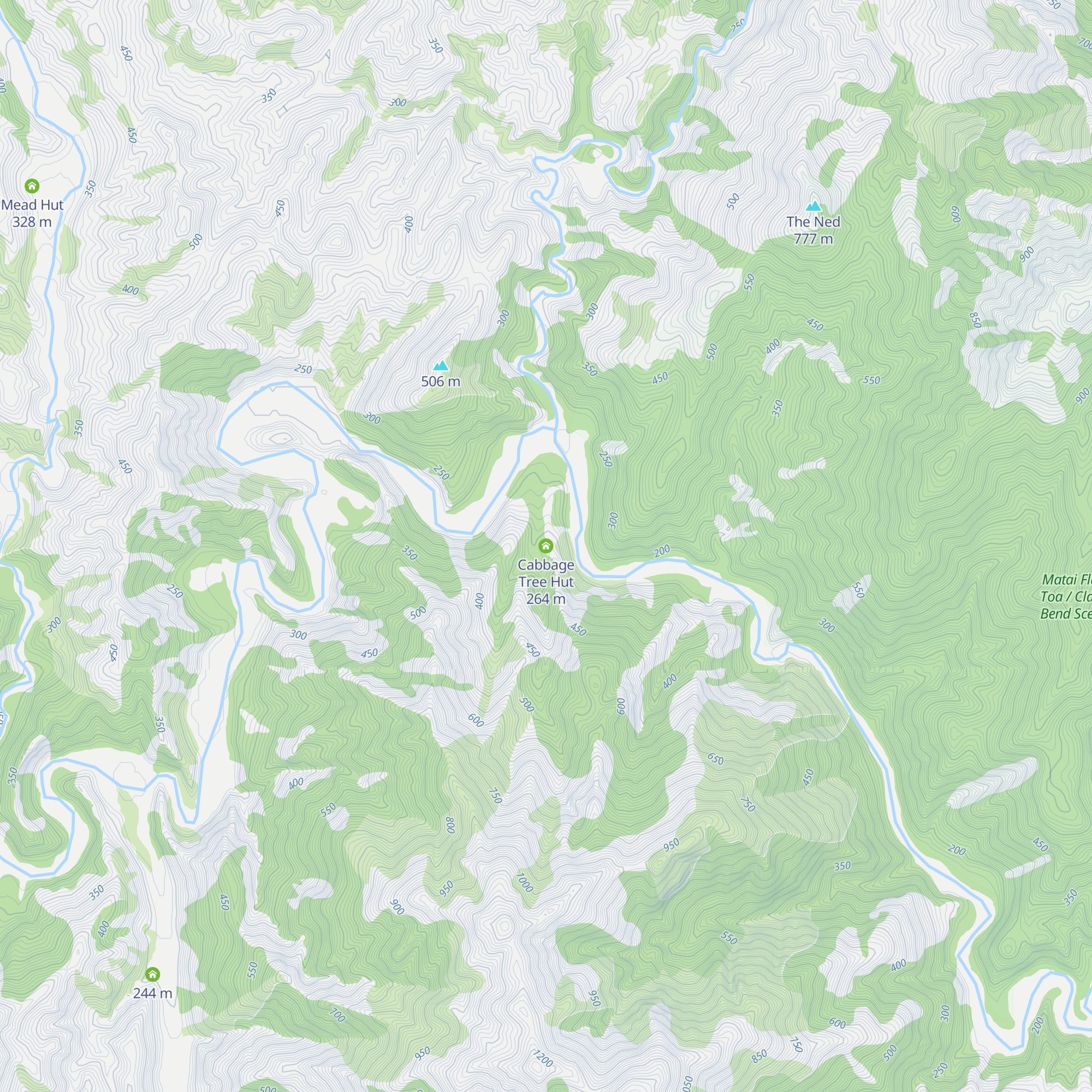 Cabbage Tree Hut map