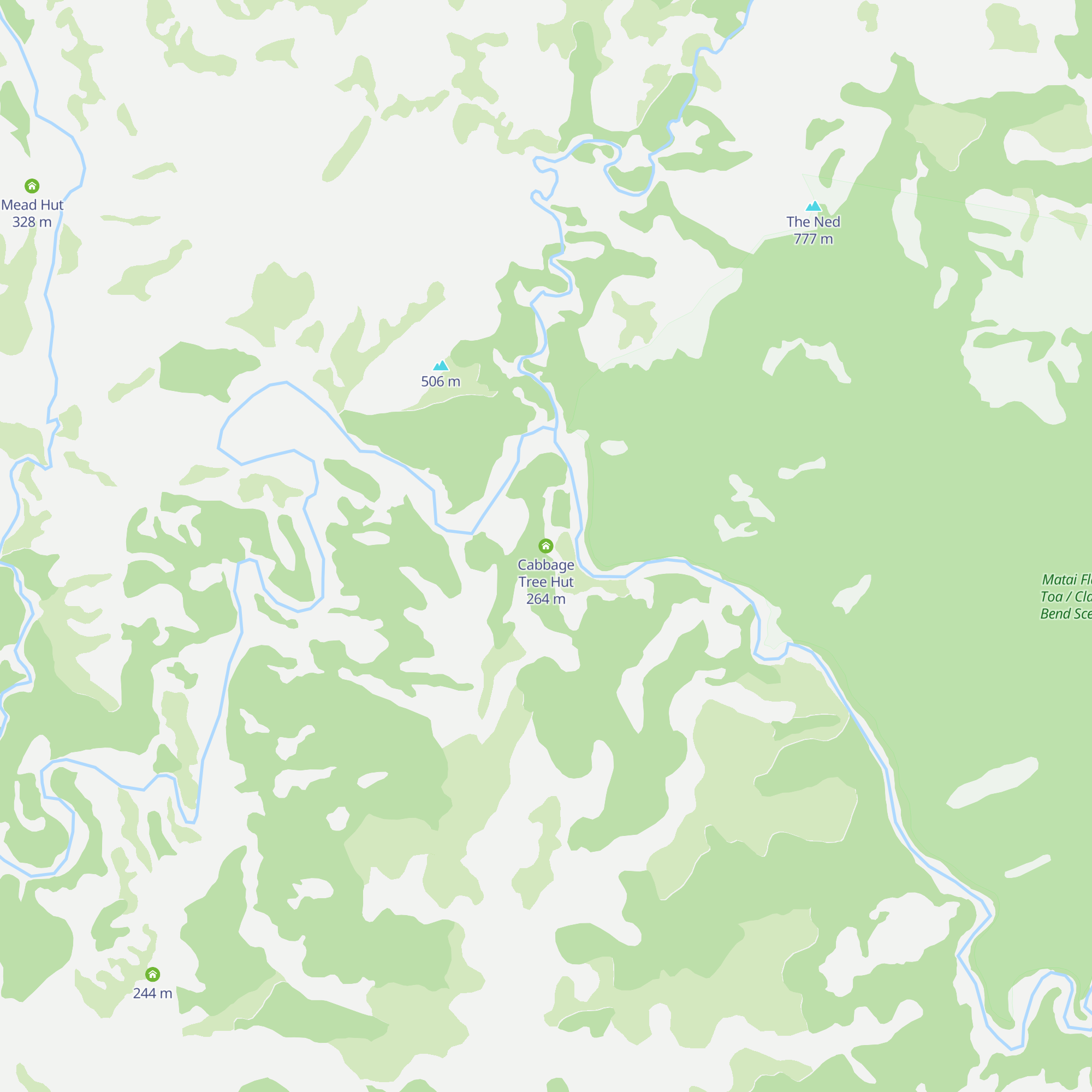 Cabbage Tree Hut map