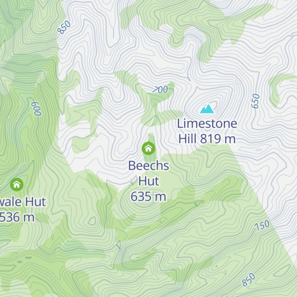 Map of Beechs Hut