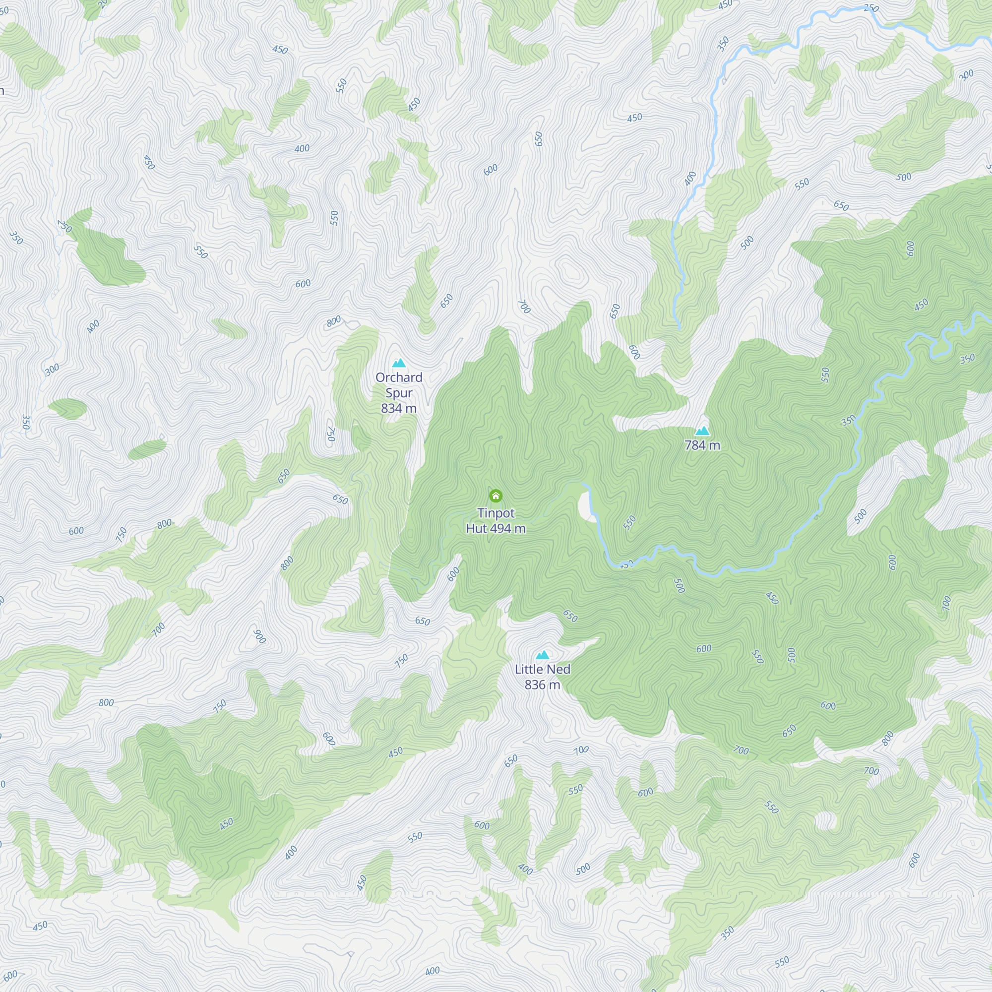 Tinpot Hut map