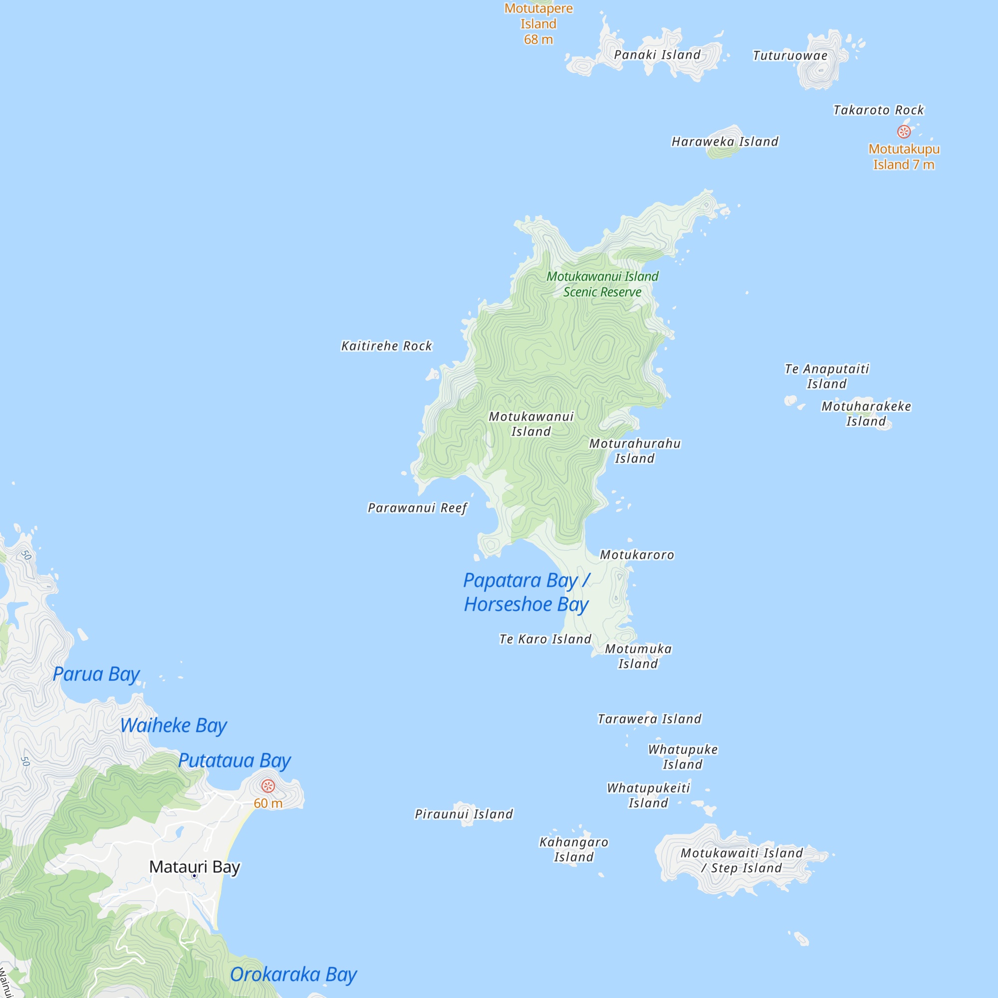 Motukawanui Hut map
