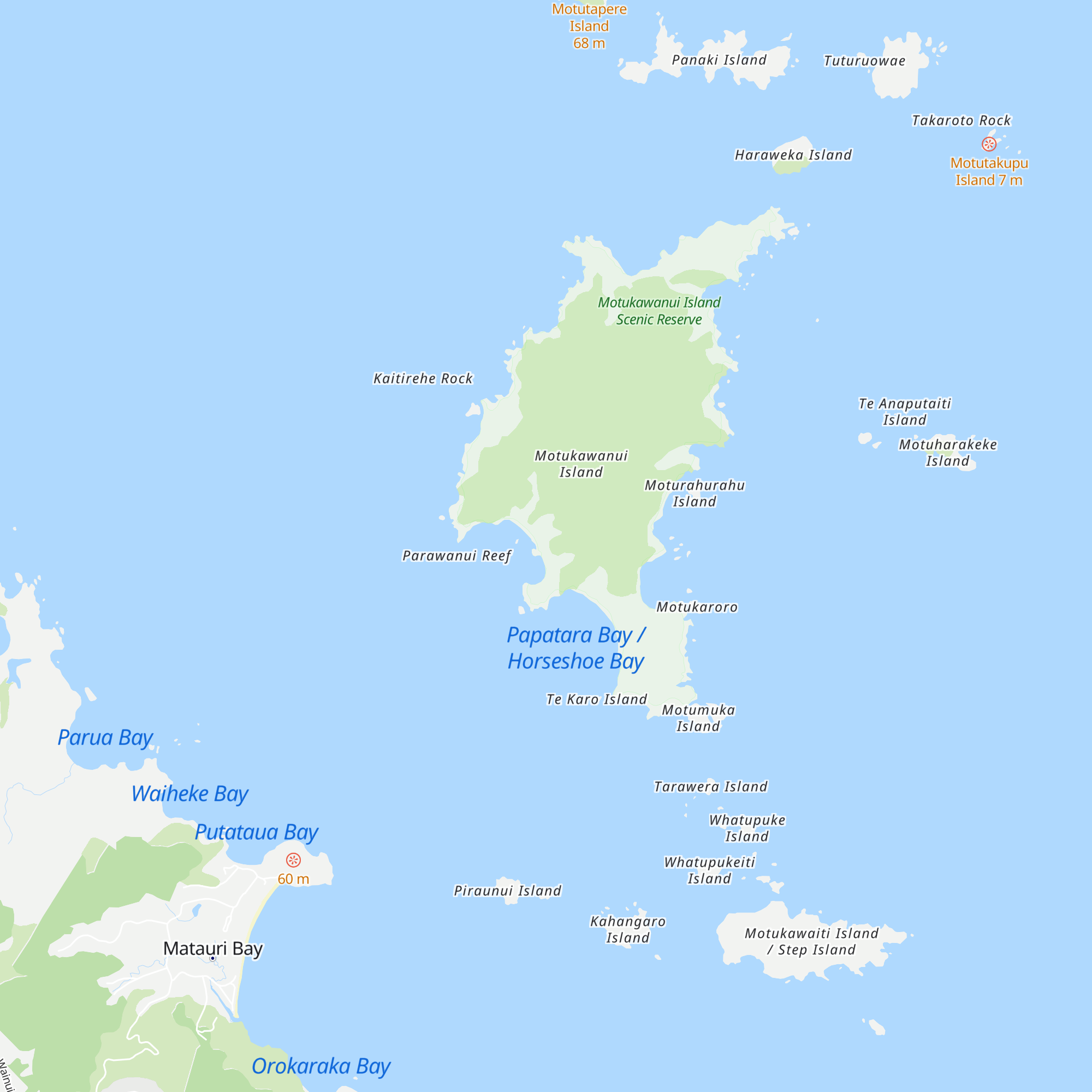 Motukawanui Hut map