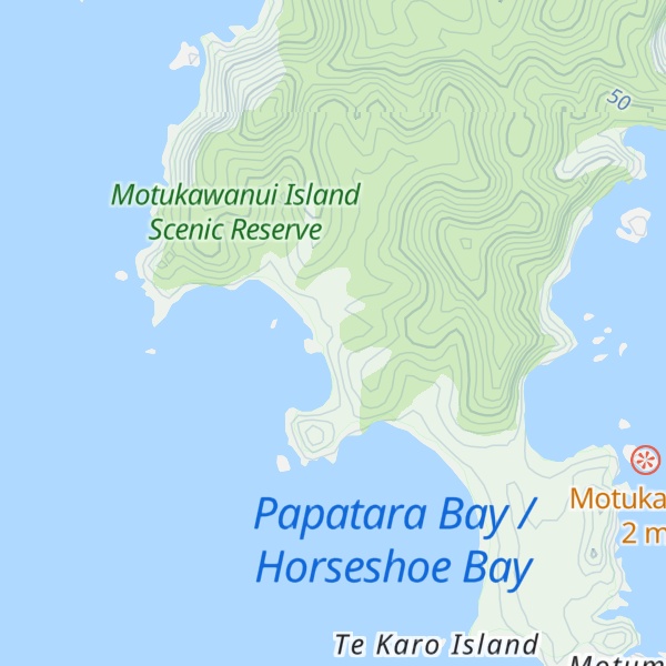 Map of Motukawanui Hut