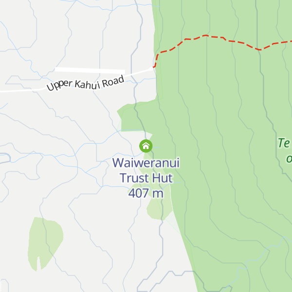 Map of Waiweranui Trust Hut