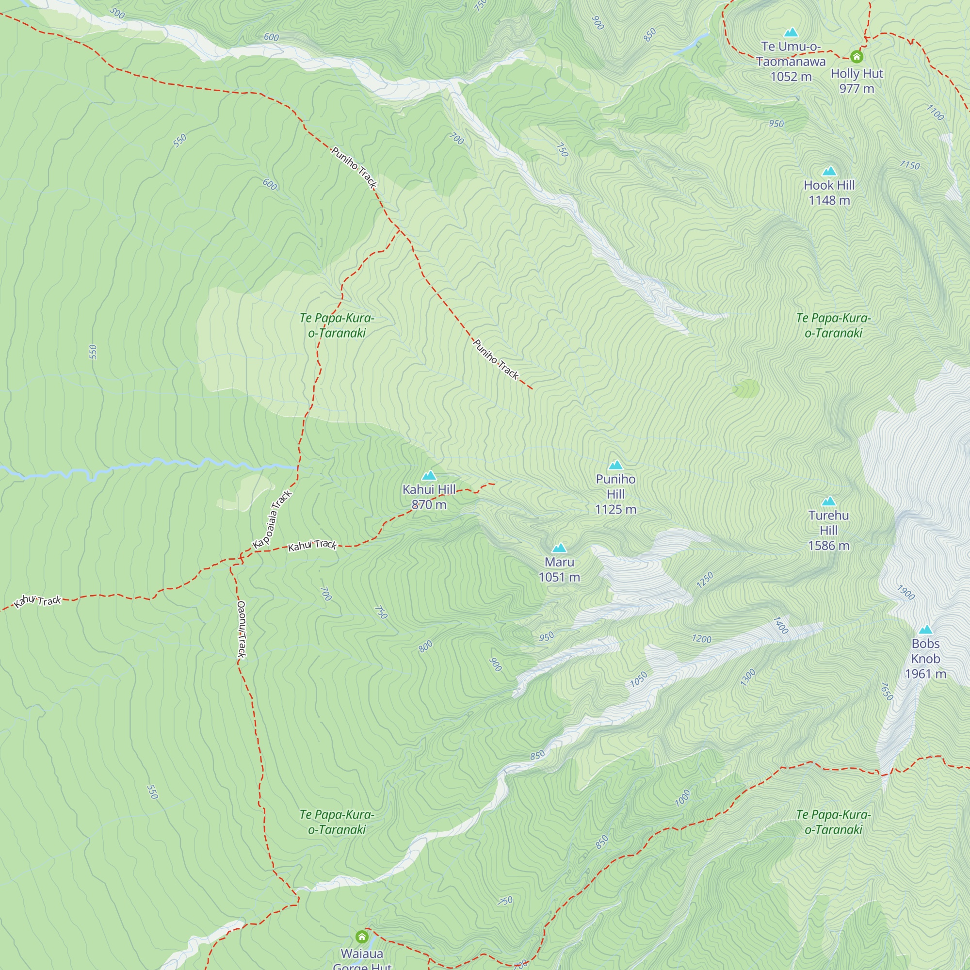 Kahui Hut map