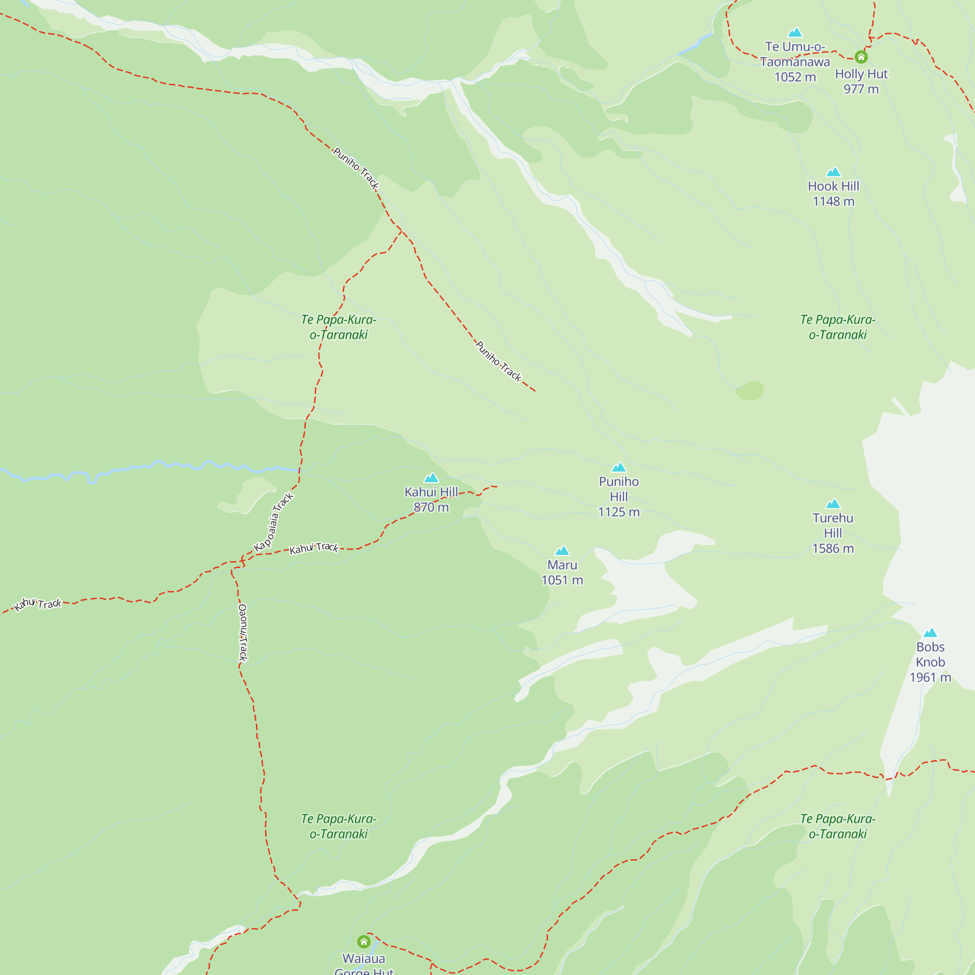Kahui Hut map