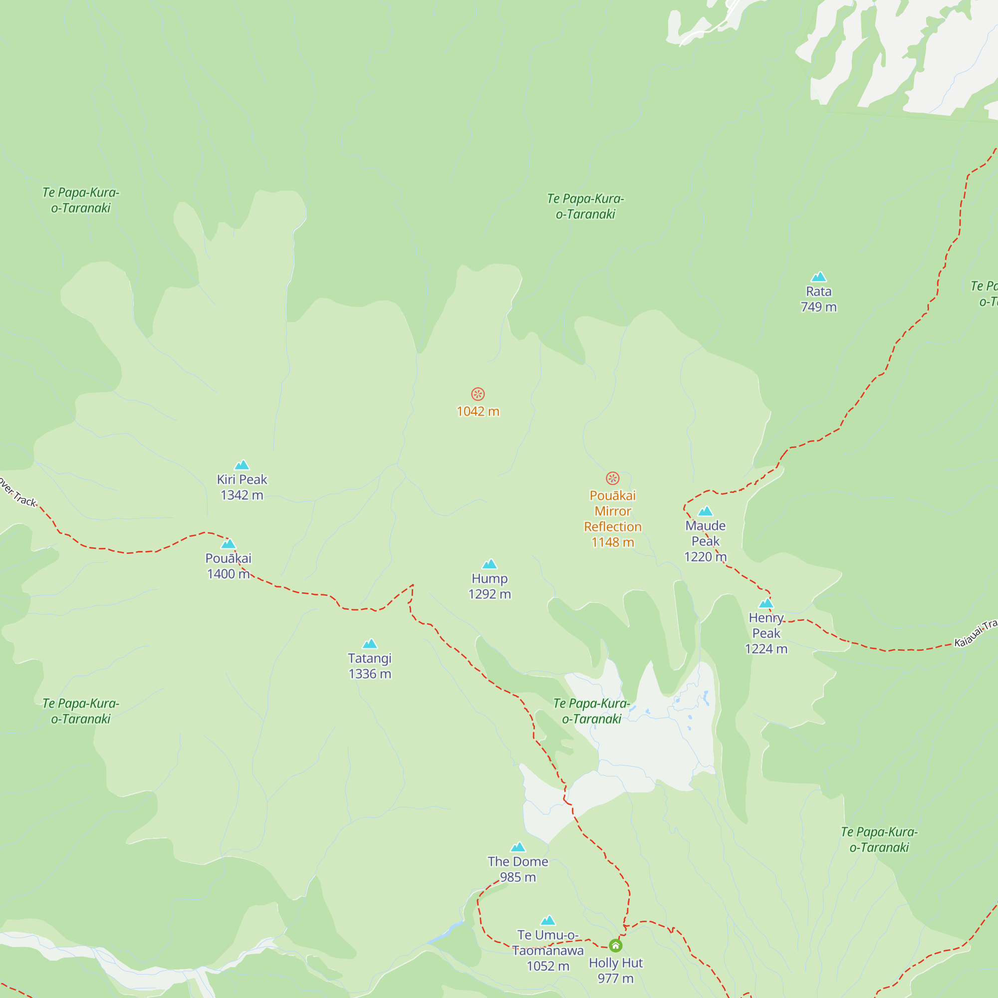 Pouākai Hut map