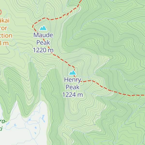 Map of Henry Peak