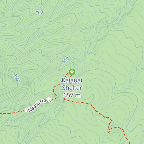 Map of Kaiauai Shelter