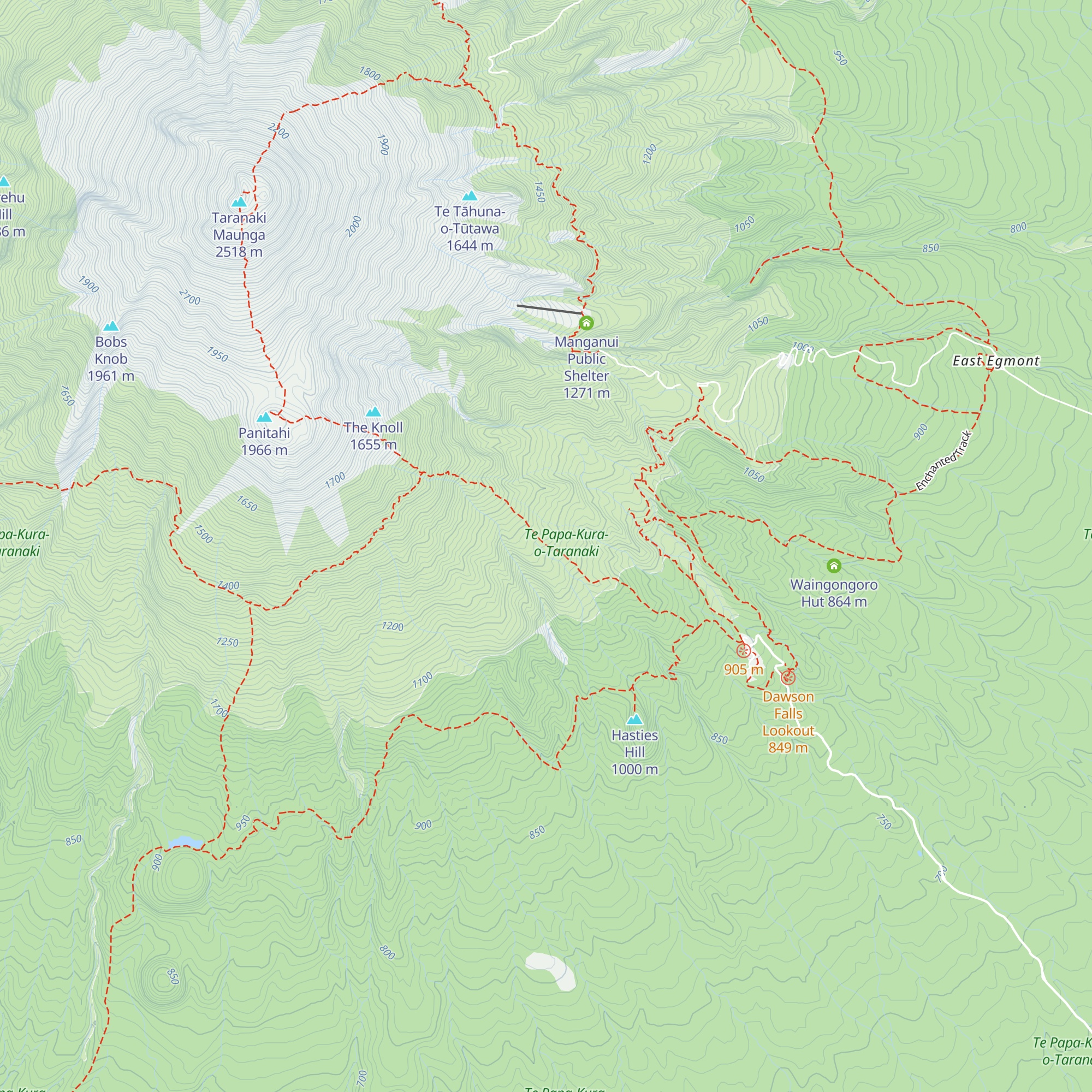 Hooker Shelter map